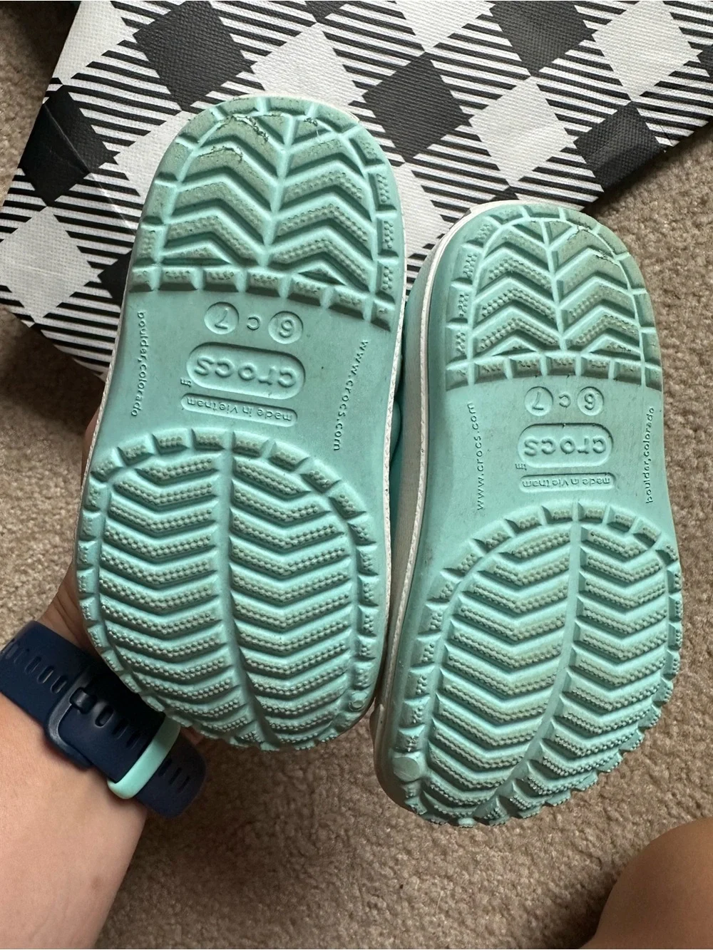 CROCS Kids Clog in Aqua Blue